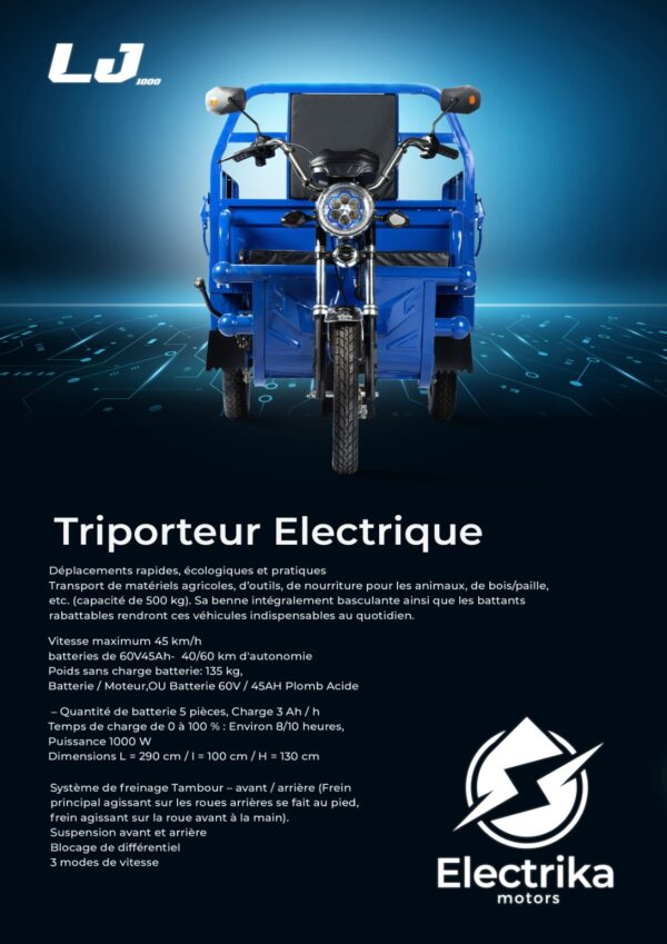 Triporteur LJ Lithium 105 ah