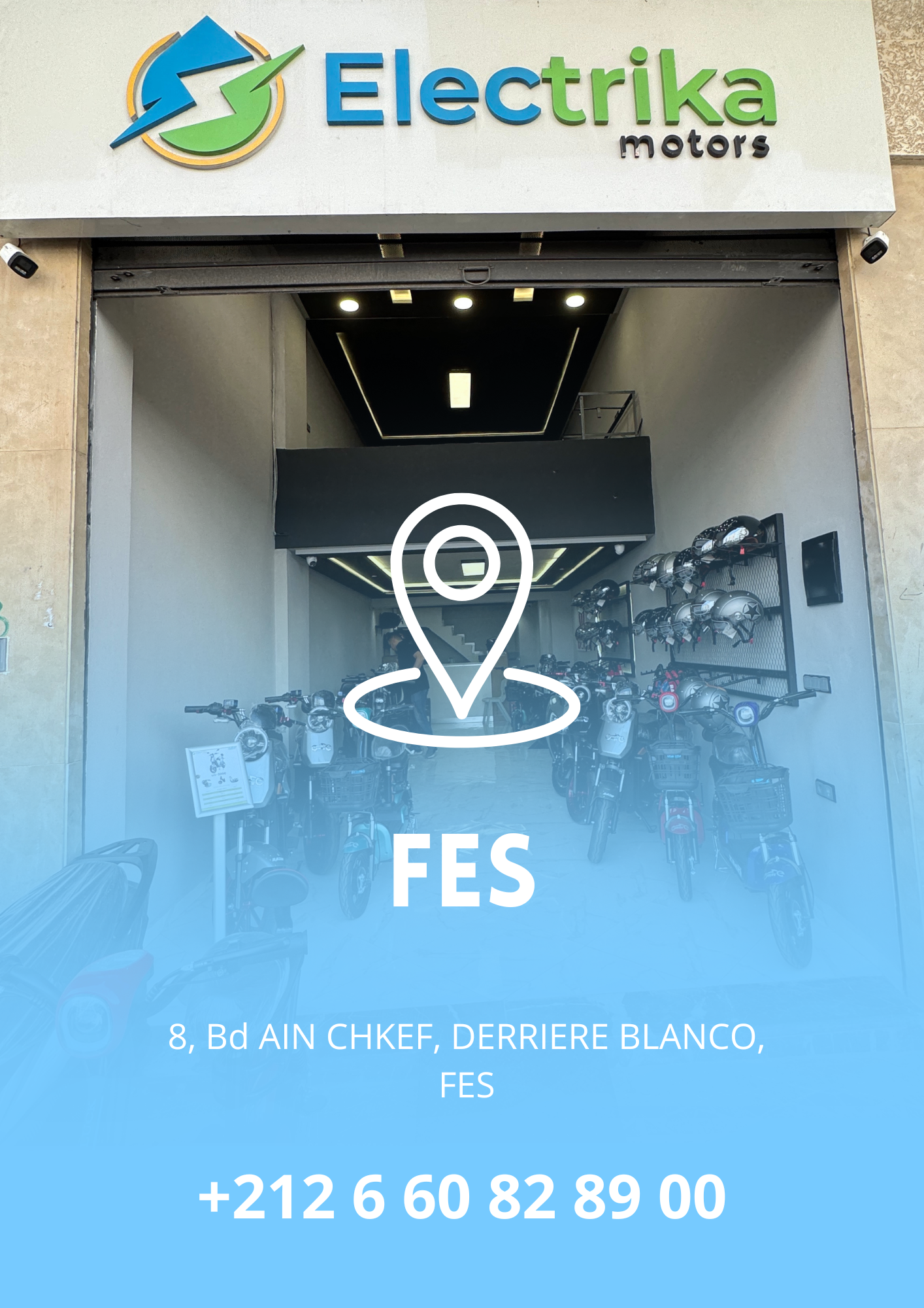 Electrika motors fes, ain chkef blanco